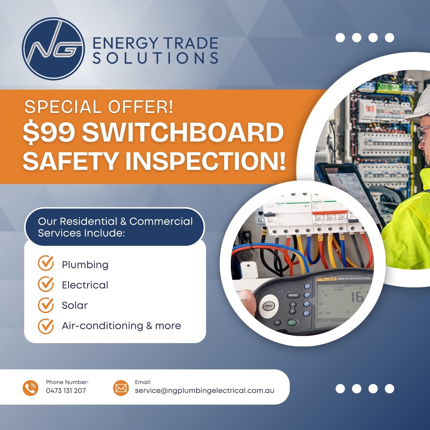 Energy Trade Solutions $99 Switchboard Safety Inspection