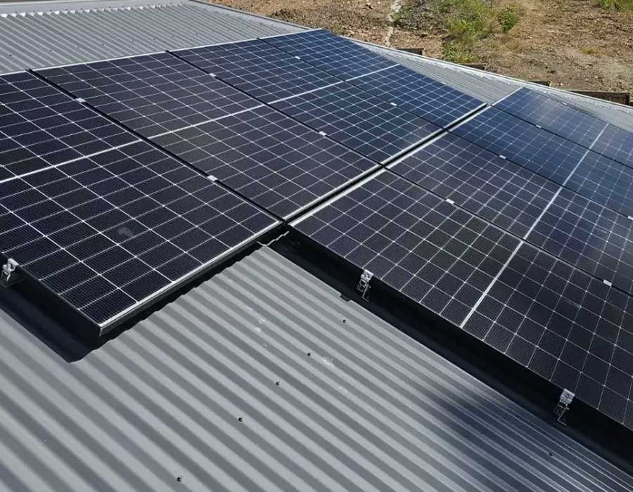 Commercial solar install on restaurant building Brisbane